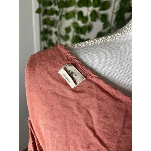 ONeil Mauve Pink Viscose Sleeveless Pleated Tie Front Key-Hole Top Size XS - Picture 5 of 7